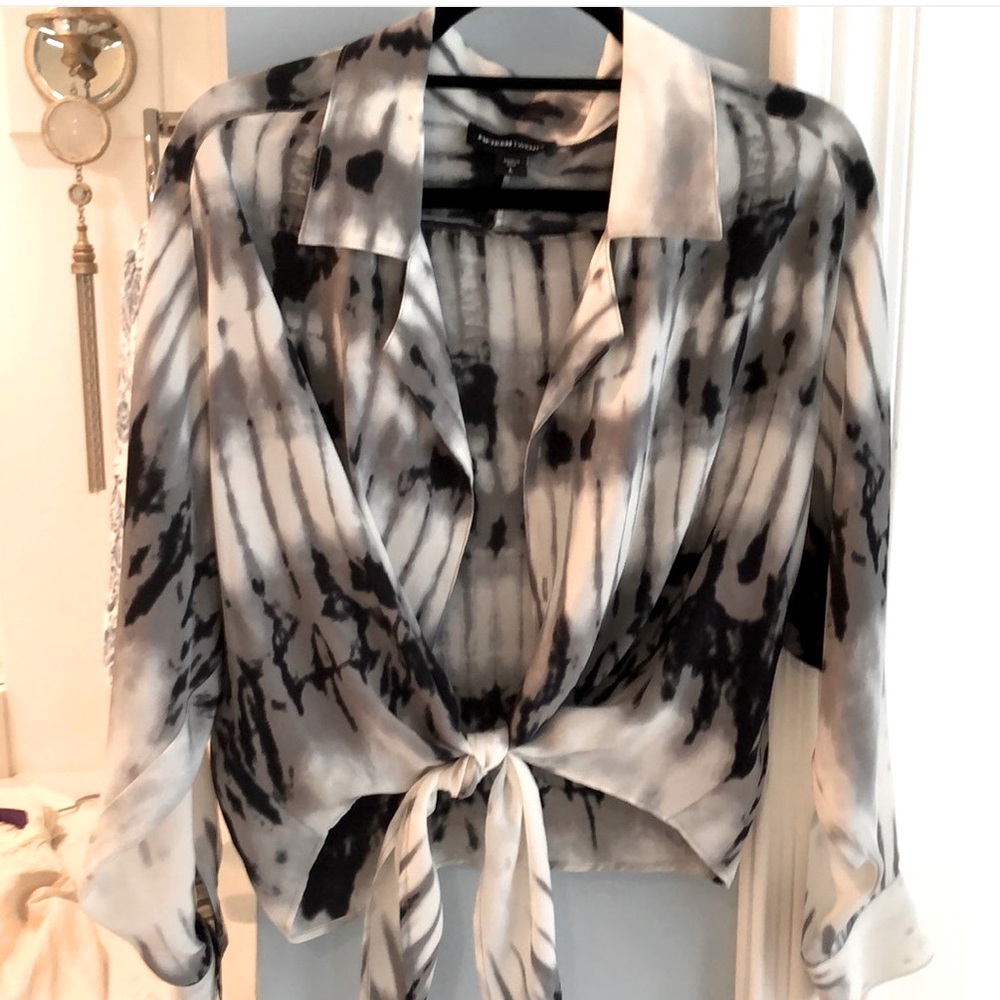 Fifteen Twenty Monochrome Tie-Dye Blouse